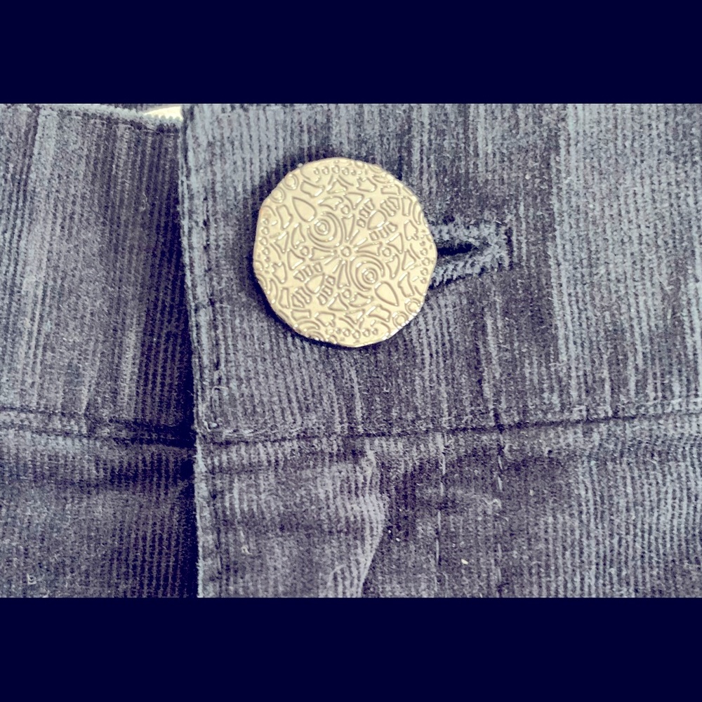 T Tahari Navy Blue Corduroy Pants Sz 12 - Picture 4 of 5